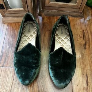 Birdies green velvet shoes size 38.5